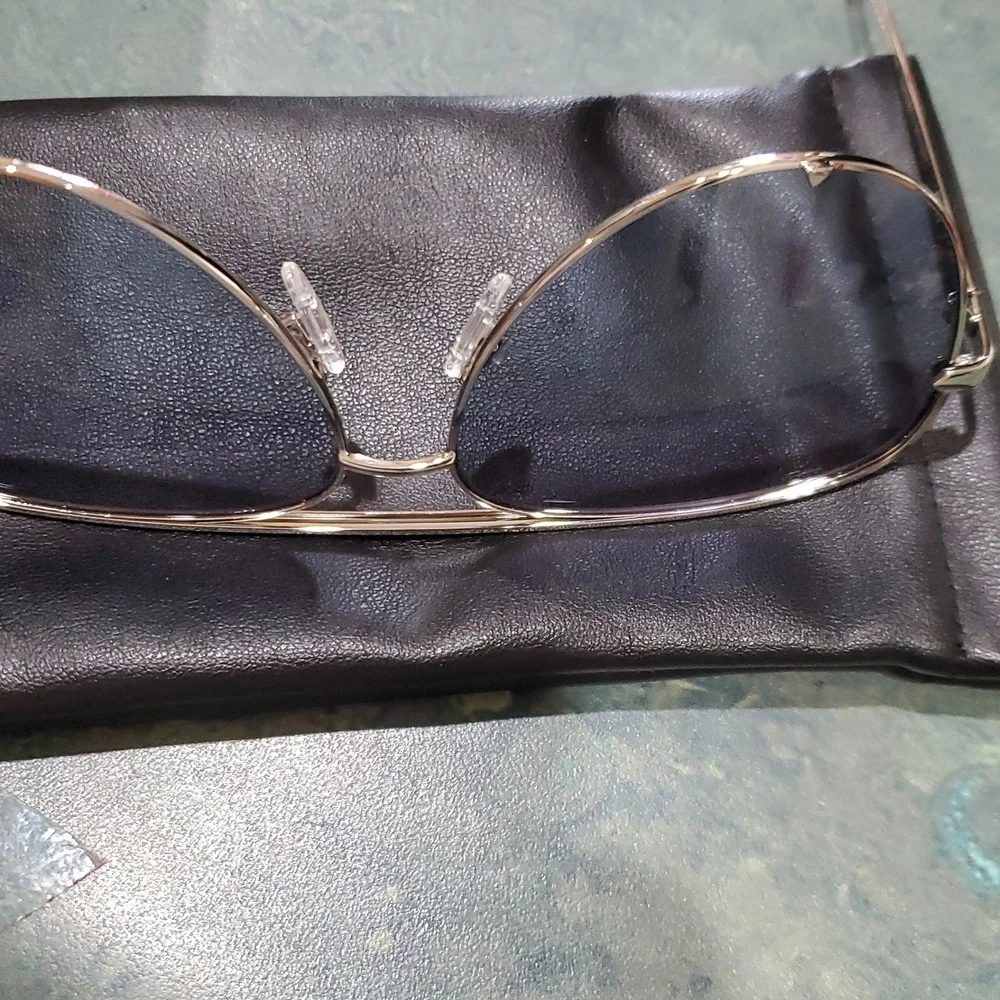Quay High‎ Key unisex Aviator UV Protection silver wire frame Sunglasses new